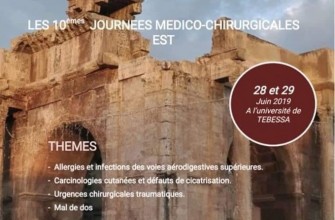 Journ&eacute;es m&eacute;dico-chirurgicales de lest - 28 au 29 juin 2019 &agrave; Tebessa