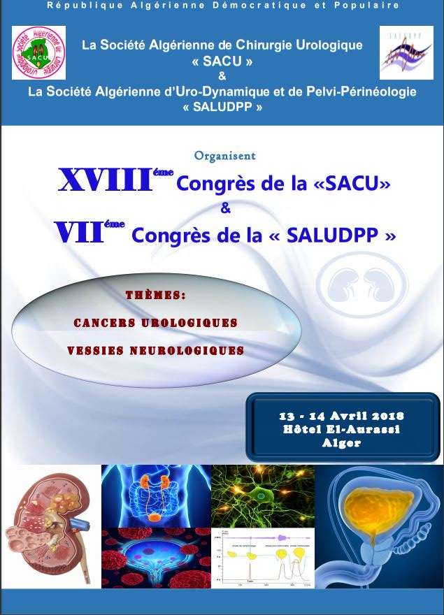 19&egrave;me Congr&egrave;s de la SACU et 8&egrave;me Congr&egrave;s de la SALUDPP - 25 au 26 Avril 2019 &agrave; Annaba