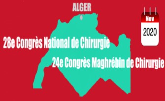 28&egrave;me Congr&egrave;s National de Chirurgie, Novembre 2020 -Alger-