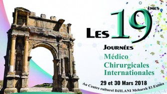 Les 19&egrave;mes journ&eacute;es m&eacute;dico-chirurgicales Internationales - 29 et 30 Mars 2018  &agrave; S&eacute;tif